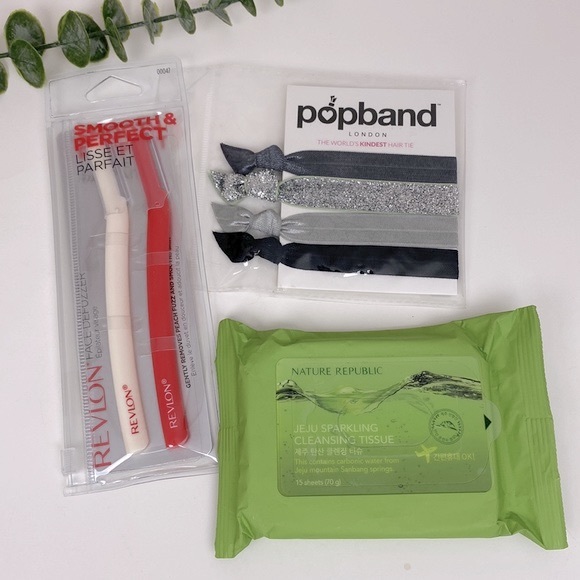 Bundle of 3 -  Nature Republic cleansing tissue face defuzzer Popband hair ties - Picture 8 of 8